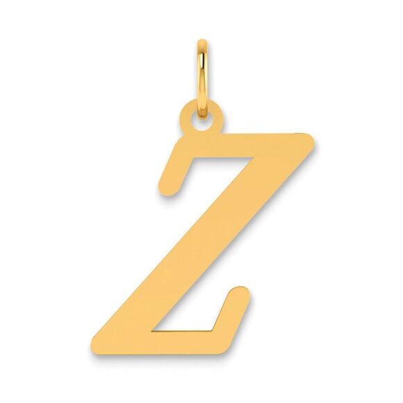 Kazi Luxury 14k Yellow Gold Polished Letter Z Initial Pendant